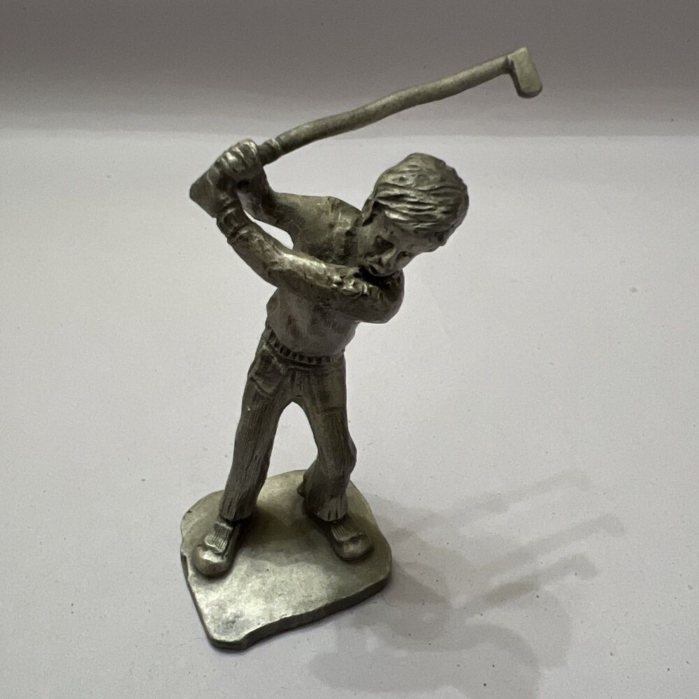 Pewter Golfer 3 Inch Figure N.E.P. Collectible
